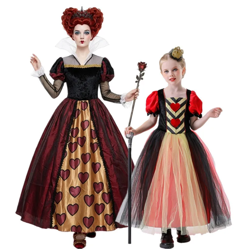 Alice in Wonderland Red Heart Queen Costume Halloween Adult Children's Court Queen Witch Long Skirt Polyester Fiber 100%
Alice in Wonderland Red Heart Queen Costume Halloween Adult Children's Court Queen Witch Long Skirt Polyester Fiber 100%