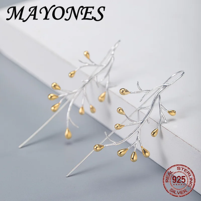 Truly 925 Silver Temperament Long Branch Earrings For Women Fashionable And Creative High-end Jewelry
Truly 925 Silver Temperament Long Branch Earrings For Women Fashionable And Creative High-end Jewelry