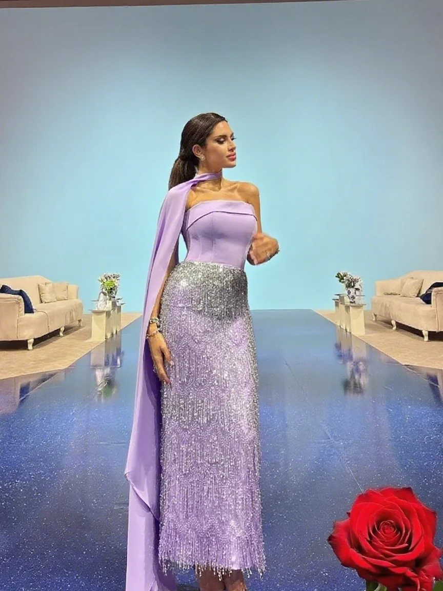 Luxury Purple Ankle Length Mermaid Formal Evening Dresses Beading Birthday Prom Gowns Cocktail Customized
Luxury Purple Ankle Length Mermaid Formal Evening Dresses Beading Birthday Prom Gowns Cocktail Customized