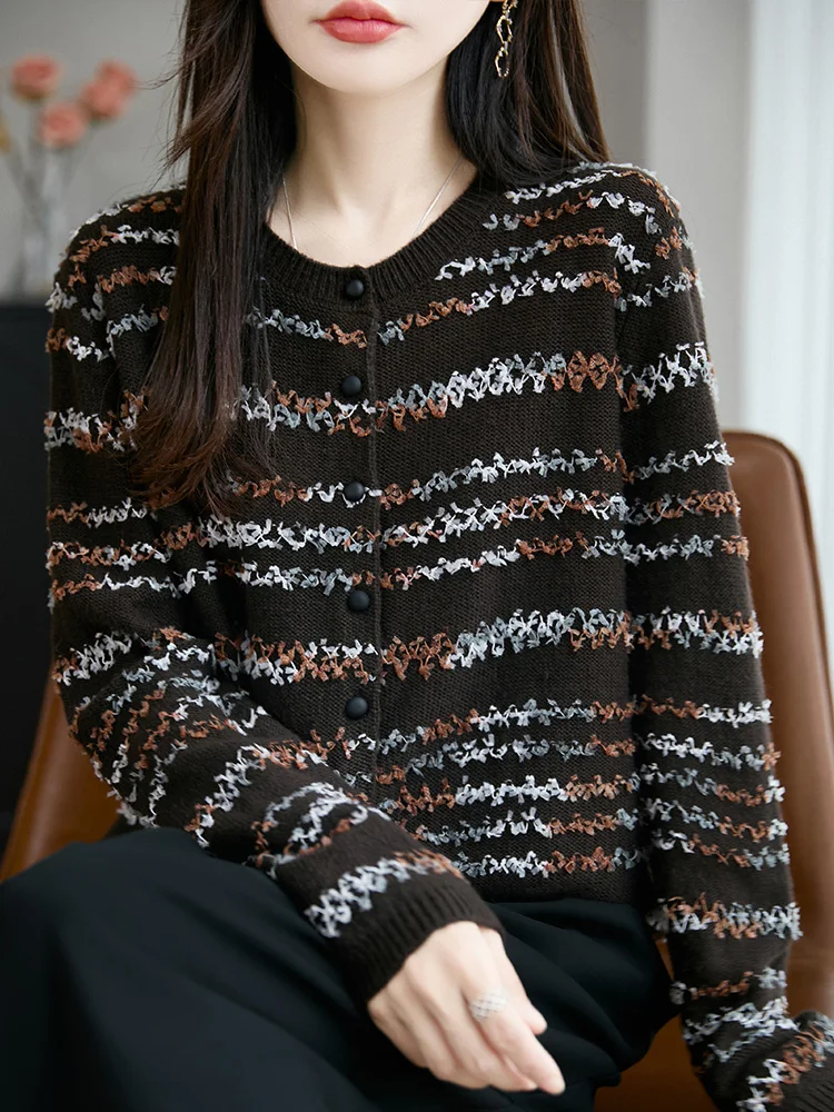 Ele Knitted Floral Embroidery Cardigan Women's Thiened Warmth Outerwear Vintage Sle Long Sve round Ne Coat
Ele Knitted Floral Embroidery Cardigan Women's Thiened Warmth Outerwear Vintage Sle Long Sve round Ne Coat