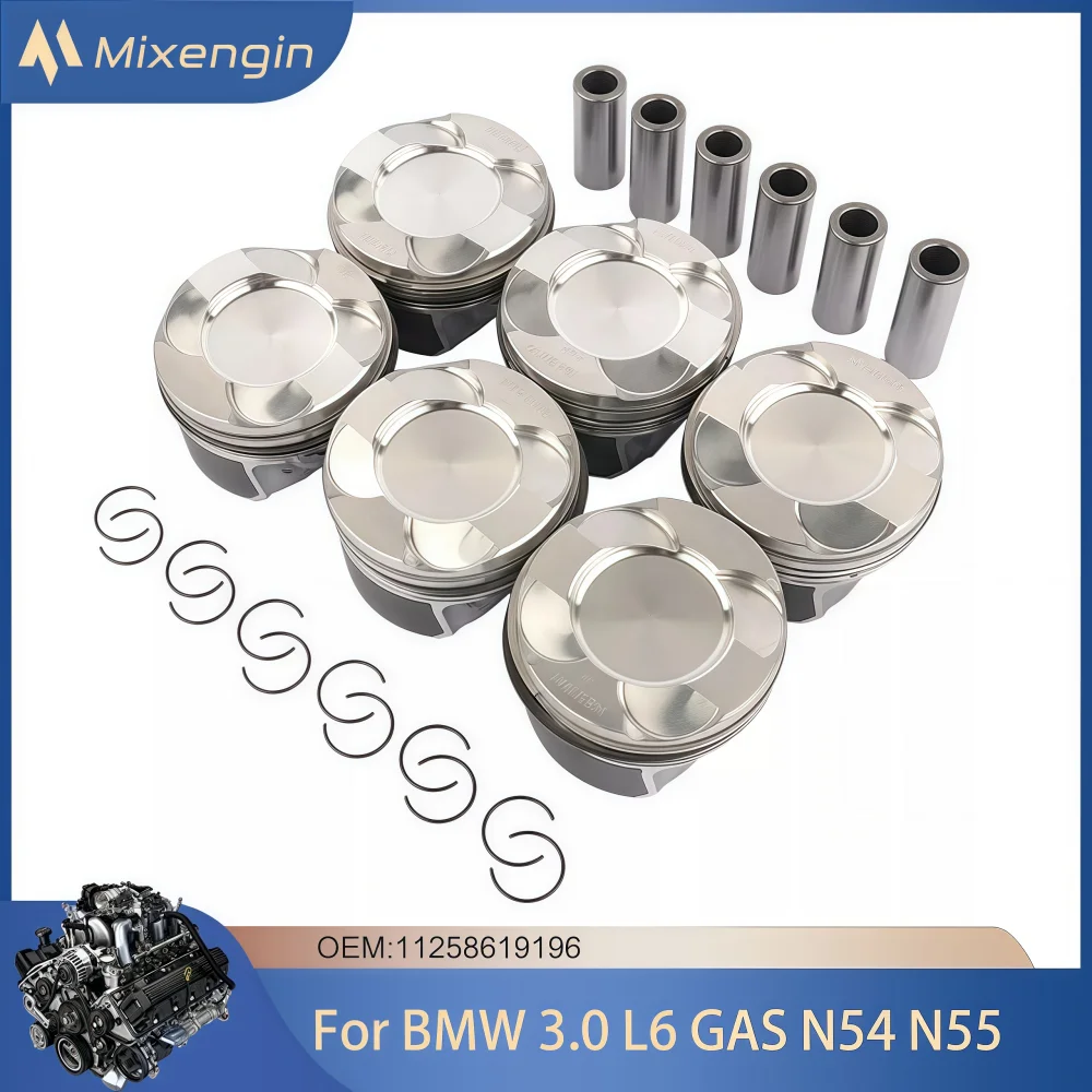 6pcs Engine Piston & Ring Kit Φ84mm Fit BMW N54 N55 3.0L L6 Twinturbo 11258619196 For BMW X1 X3 X4 X5 X6 X7 535i 640i 740i 740Li
6pcs Engine Piston & Ring Kit Φ84mm Fit BMW N54 N55 3.0L L6 Twinturbo 11258619196 For BMW X1 X3 X4 X5 X6 X7 535i 640i 740i 740Li