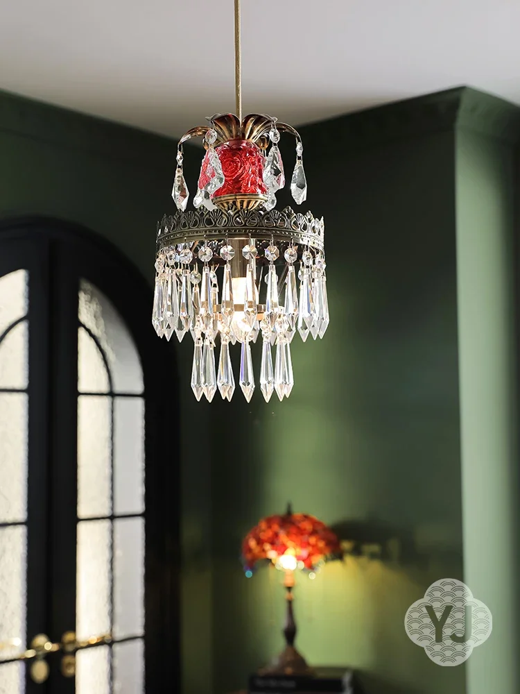 Art Bronze Crystal Pendant Light for Bedroom Bedside Lamp Island Retro Restaurant Bar Decoration Decor Hanging Lamp
Art Bronze Crystal Pendant Light for Bedroom Bedside Lamp Island Retro Restaurant Bar Decoration Decor Hanging Lamp