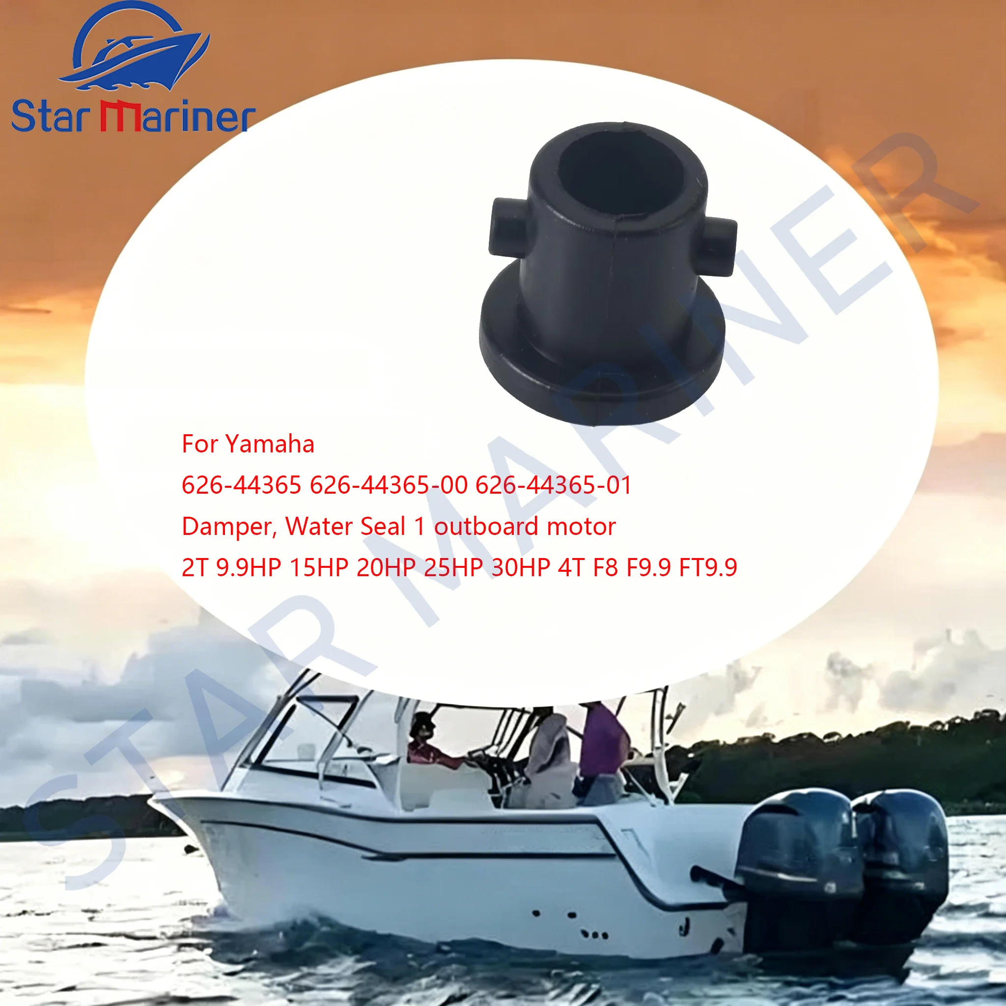 For Yamaha 626-44365-00 Damper, Water Seal 1 outboard motor 2stroke 9.9HP 15HP 20HP 25HP 30HP 4stroke F8 F9.9 FT9.9 626-44365-01
For Yamaha 626-44365-00 Damper, Water Seal 1 outboard motor 2stroke 9.9HP 15HP 20HP 25HP 30HP 4stroke F8 F9.9 FT9.9 626-44365-01