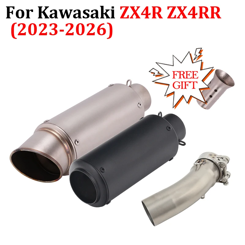 Slip On For KAWASAKI ZX-4R ZX-4RR ZX4R ZX4RR SE SR 2023 - 2026 Motorcycle Modify Exhaust 51MM DB Killer Muffler Middle Link Pipe
Slip On For KAWASAKI ZX-4R ZX-4RR ZX4R ZX4RR SE SR 2023 - 2026 Motorcycle Modify Exhaust 51MM DB Killer Muffler Middle Link Pipe