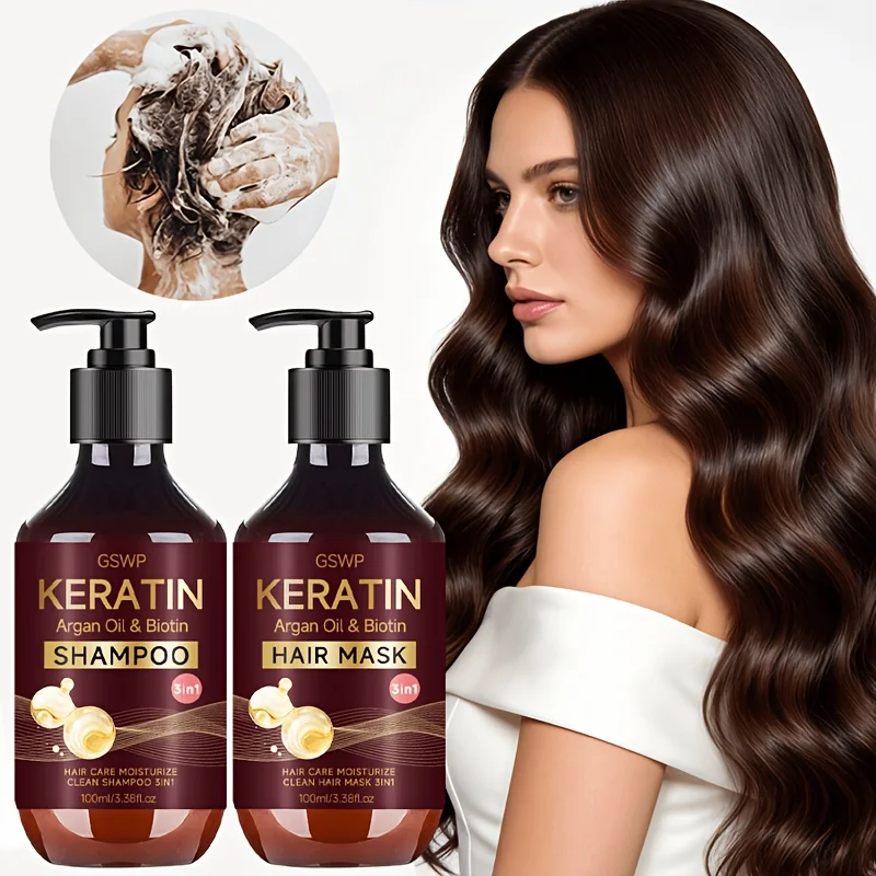 GSWP 3 in1 Keratin Argan Oil & Biotin Shampoo & Conditioner ,Thoroughly Cleanses And Moisturizes Hair,Moisturizing.
GSWP 3 in1 Keratin Argan Oil & Biotin Shampoo & Conditioner ,Thoroughly Cleanses And Moisturizes Hair,Moisturizing.