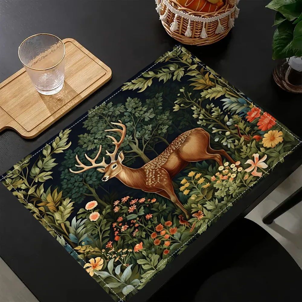 Vintage Forest Deer William Morris Style Table Mats Wipe-Clean And Easy To Clean Suitable For Home Kitchen Decor 5.27
Vintage Forest Deer William Morris Style Table Mats Wipe-Clean And Easy To Clean Suitable For Home Kitchen Decor 5.27