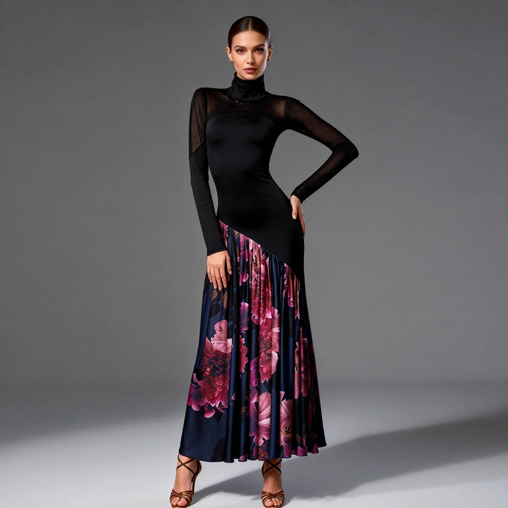 Black Women Performance Costume Show Women Ballroom Dance Elegant Party Dress Women High Neck Luxury Custom Long Sleeve Print
Black Women Performance Costume Show Women Ballroom Dance Elegant Party Dress Women High Neck Luxury Custom Long Sleeve Print
