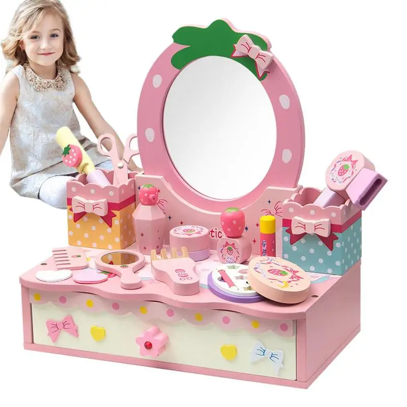 14 PCS Smooth Wooden Makeup Toy Set Kids Playset Hairdressing Toys Kit Play House Pretend Play Set Girls Makeup Toys
14 PCS Smooth Wooden Makeup Toy Set Kids Playset Hairdressing Toys Kit Play House Pretend Play Set Girls Makeup Toys