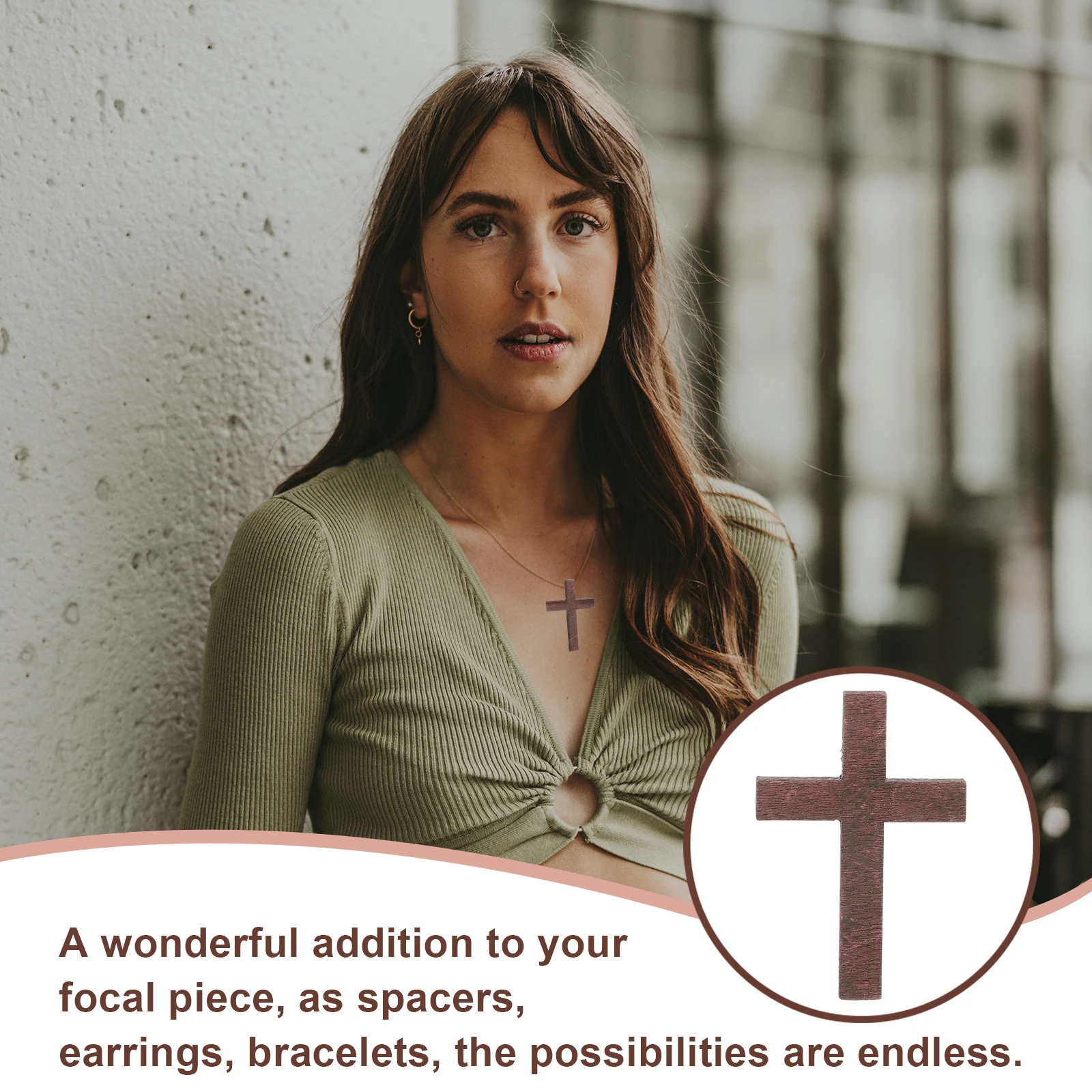 70pcs Wooden Cross Pendant Necklace Ethnic Women Punk Jewelry Making Brown Lightweight Side-Drilled Beads For
70pcs Wooden Cross Pendant Necklace Ethnic Women Punk Jewelry Making Brown Lightweight Side-Drilled Beads For