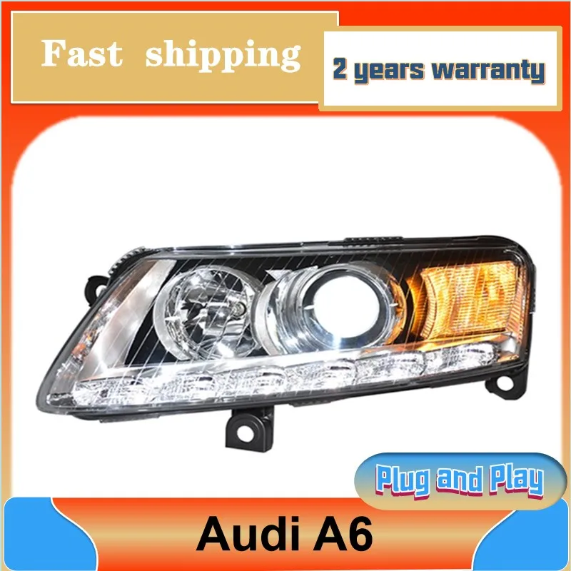 Car Styling for Audi A6 Head Lamp 2005-2011 A6 Headlight A6L C5 C6 DRL Turn Signal Low High Beam Projector Lens
Car Styling for Audi A6 Head Lamp 2005-2011 A6 Headlight A6L C5 C6 DRL Turn Signal Low High Beam Projector Lens