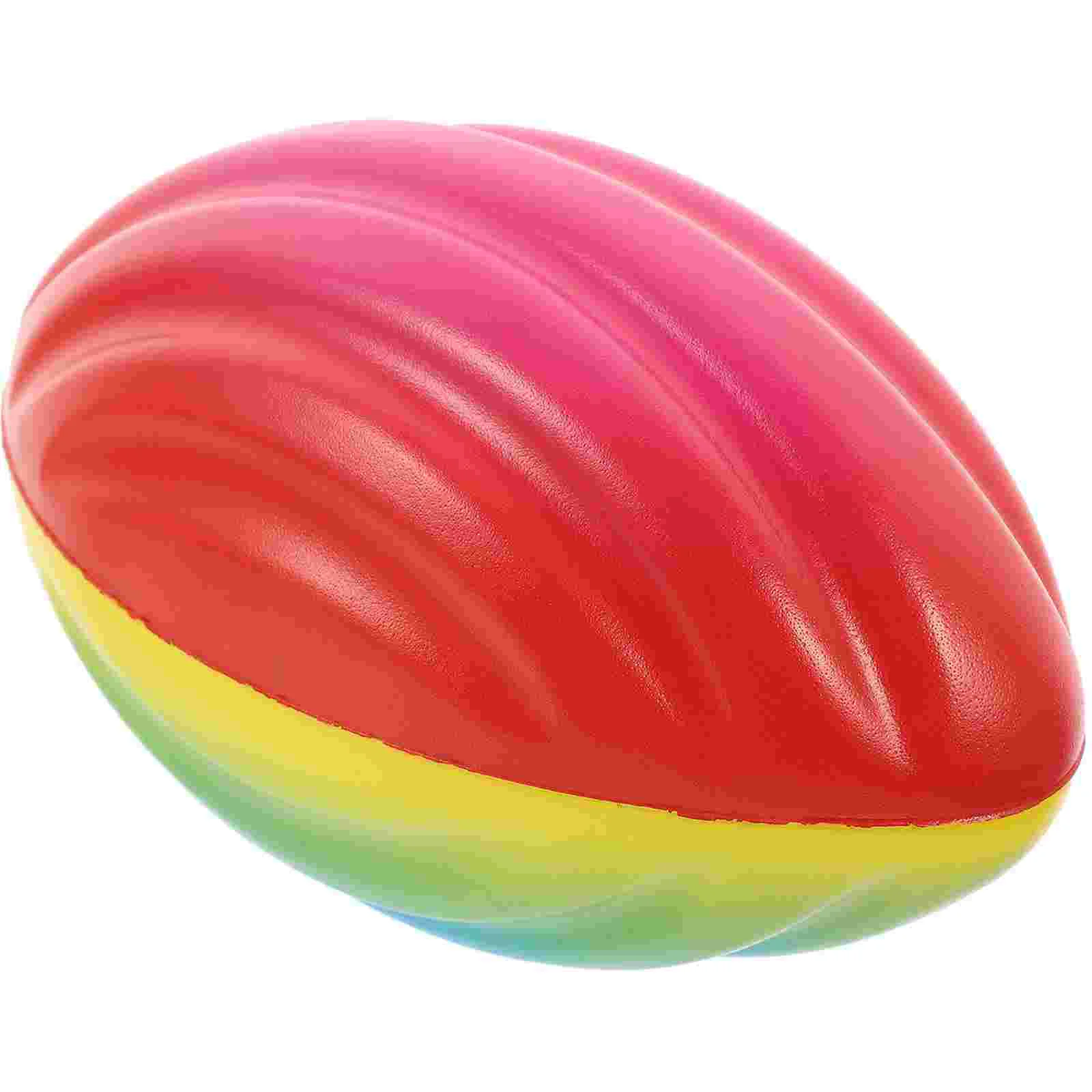 Sponge Elastic Ball Rainbow Rugby Sports Toy Childrens Toys Inflatable Squeeze Stress
Sponge Elastic Ball Rainbow Rugby Sports Toy Childrens Toys Inflatable Squeeze Stress