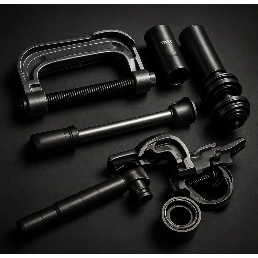 Heavy Duty Ball Joint Press U Joint Removal Tool Kit with 4WD Adapters for Most 2WD and 4WD Cars and Light Trucks
Heavy Duty Ball Joint Press U Joint Removal Tool Kit with 4WD Adapters for Most 2WD and 4WD Cars and Light Trucks