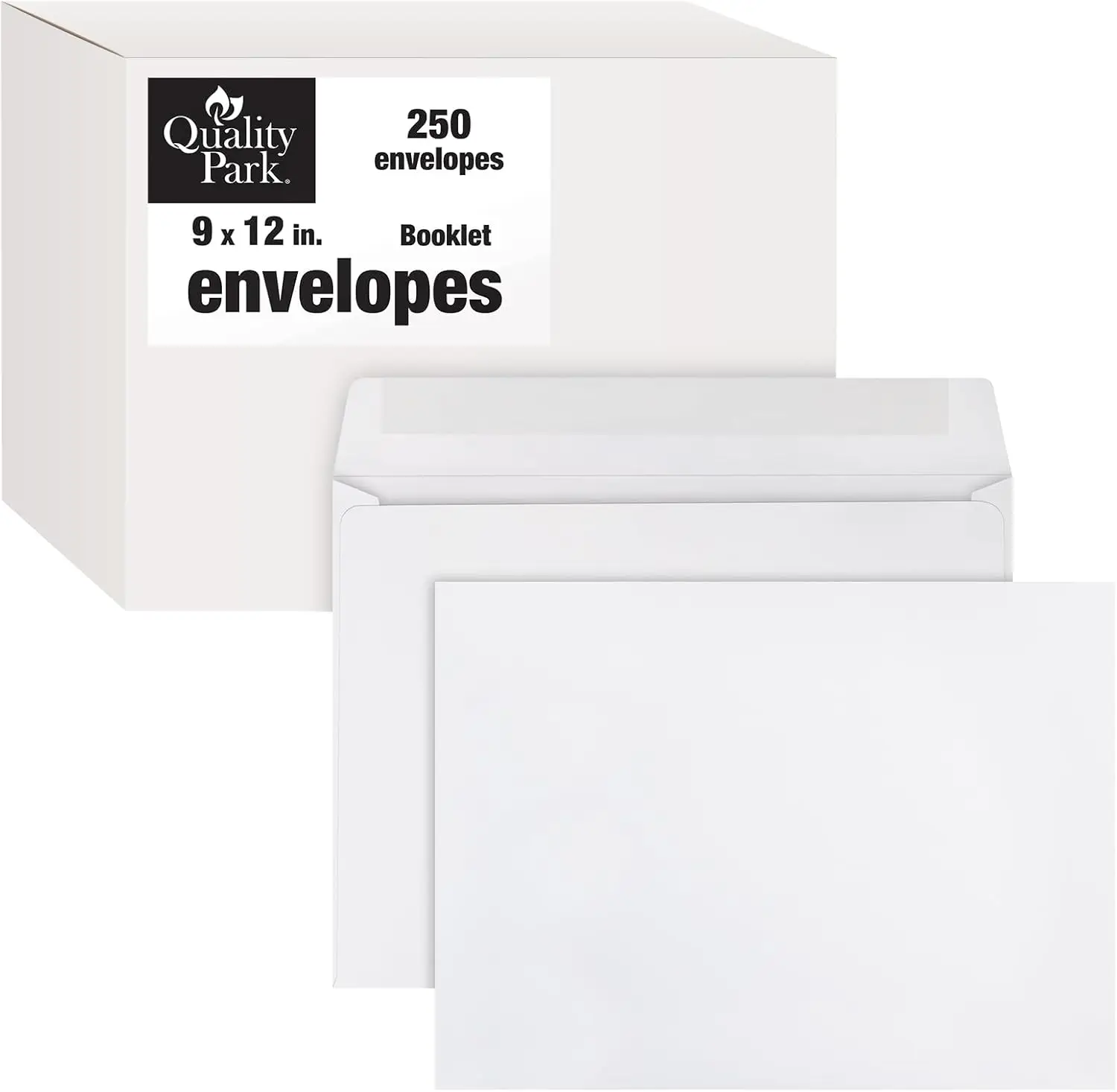 9x12 Open-Side Booklet Envelopes, Gummed, White, 250-Pack
9x12 Open-Side Booklet Envelopes, Gummed, White, 250-Pack