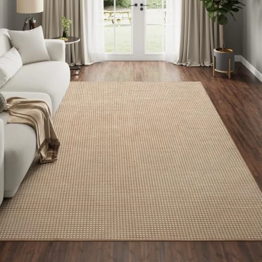 Boho washable area rugs 5x7 ft for living room, office, bedroom, dining room; braided woven brown non-slip indoor floor carpets
Boho washable area rugs 5x7 ft for living room, office, bedroom, dining room; braided woven brown non-slip indoor floor carpets