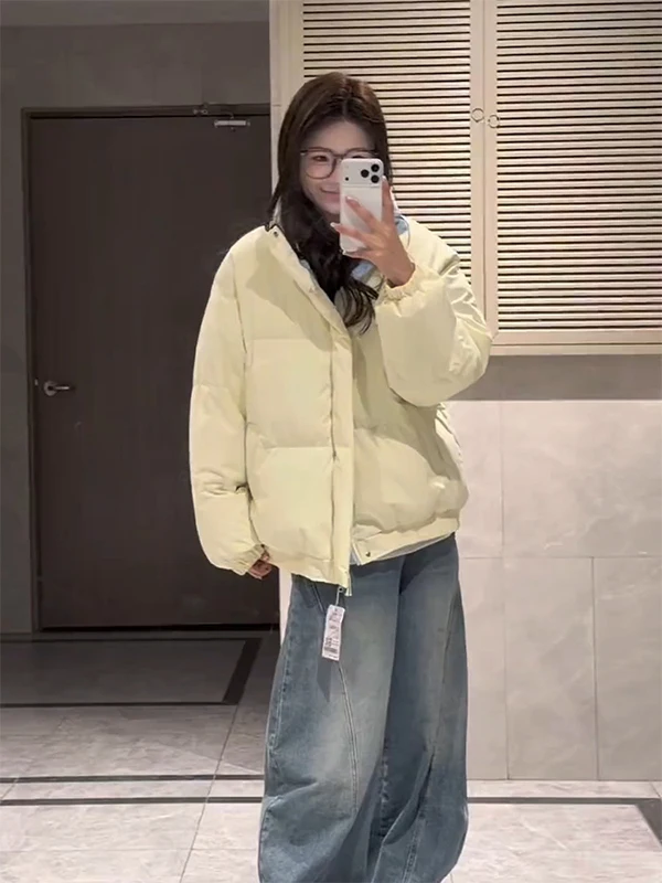 Хлопковое дэт с американским контрастным цветовым воротником, женское зимнее высококачественное теплое пальто для пар Thiened Bread Sle
Хлопковое дэт с американским контрастным цветовым воротником, женское зимнее высококачественное теплое пальто для пар Thiened Bread Sle