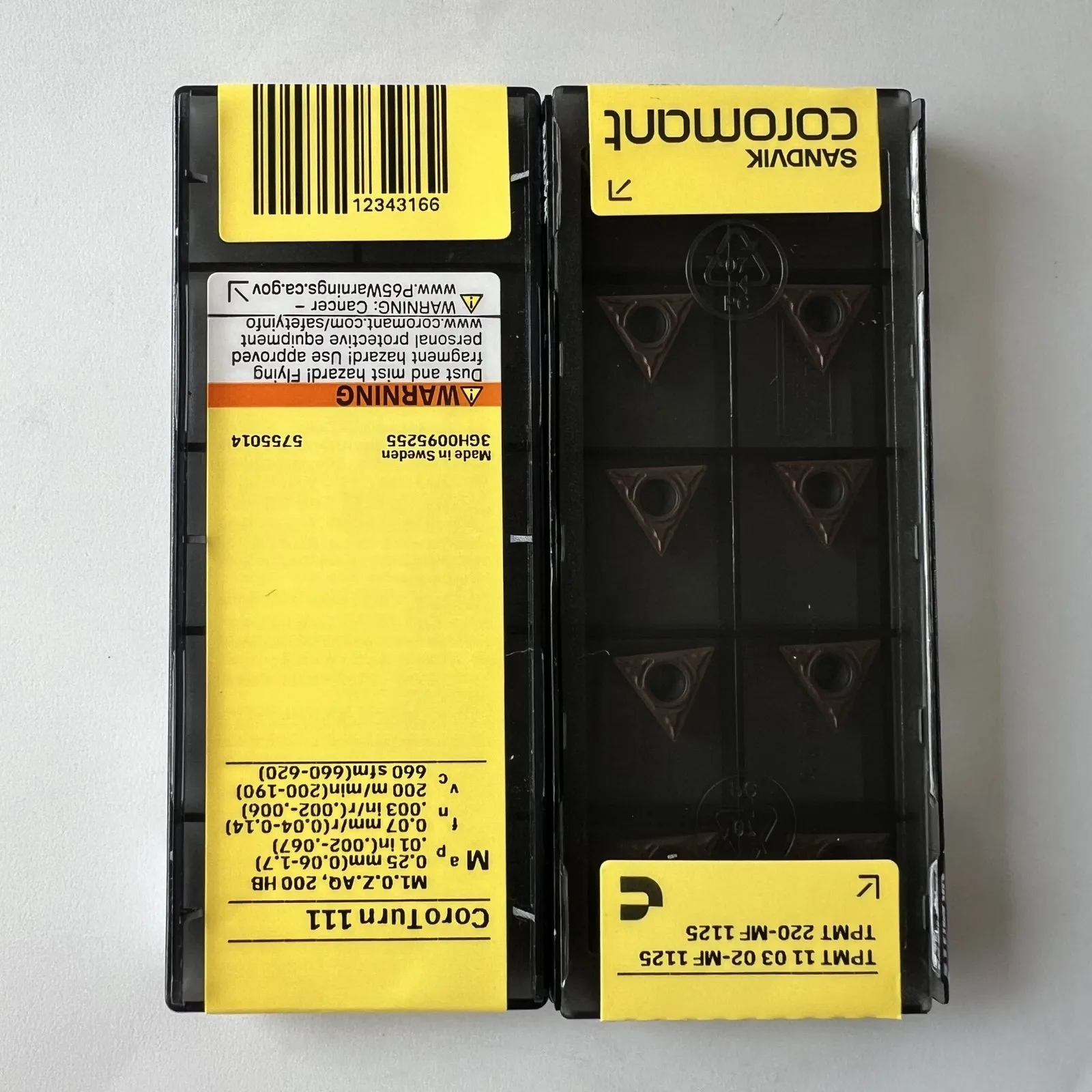 SANDVIK / TPMT110302-MF 1125 / Original Swedish hard alloy blade 10 Pcs
SANDVIK / TPMT110302-MF 1125 / Original Swedish hard alloy blade 10 Pcs