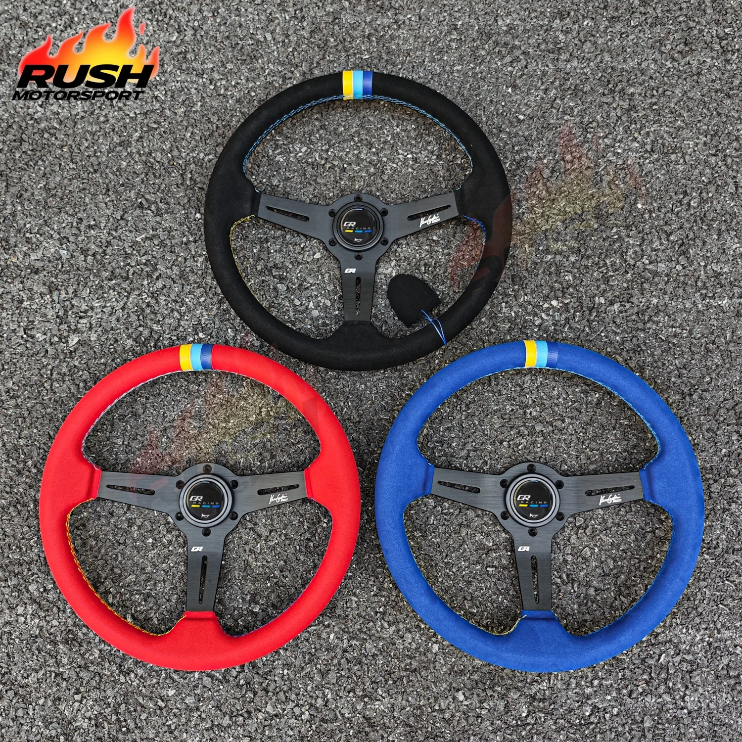 14inch 350MM JDM Suede Steering Wheel GRED- Racing Sport Car Steering Wheel PC-ST19A
14inch 350MM JDM Suede Steering Wheel GRED- Racing Sport Car Steering Wheel PC-ST19A