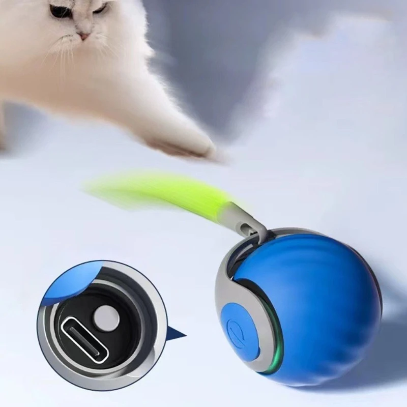 Interaction Cats Toy Ball Automatic Motion With Tail USB Rechargeable Quiet Hunting Ball For Various Cats Lover Owner Y5GB
Interaction Cats Toy Ball Automatic Motion With Tail USB Rechargeable Quiet Hunting Ball For Various Cats Lover Owner Y5GB