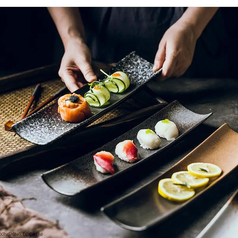 14 Inch Ceramic Fruit Plate Rectangular Sushi Simple Black Restaurant Tableware Household Kitchen Supplies
14 Inch Ceramic Fruit Plate Rectangular Sushi Simple Black Restaurant Tableware Household Kitchen Supplies