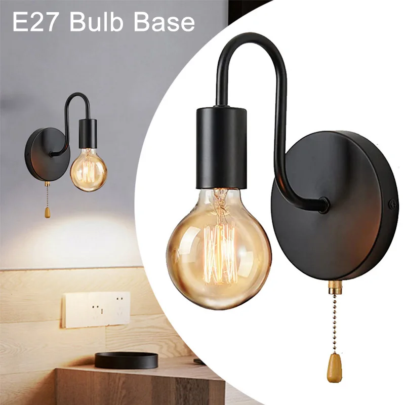 Indoor E27 Retro Wall Lamps with Zipper Switch Hardwired Vintage Wall Lights Wall Sconce Lighting Fixtures Bedside Living Room
Indoor E27 Retro Wall Lamps with Zipper Switch Hardwired Vintage Wall Lights Wall Sconce Lighting Fixtures Bedside Living Room