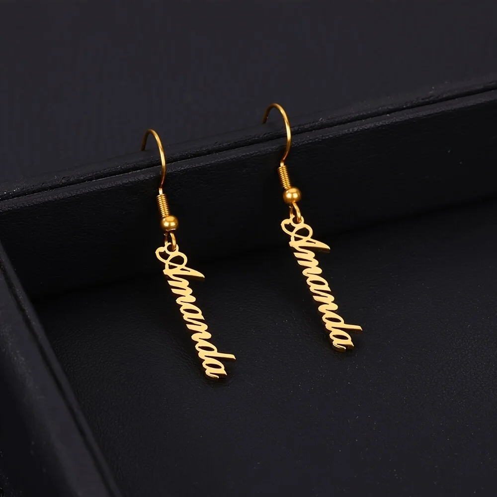 Custom Name Drop Earrings For Women Stainless Steel Gold Color Personalized Letter Earrings 2025 New Trend Couple Jewelry Gift
Custom Name Drop Earrings For Women Stainless Steel Gold Color Personalized Letter Earrings 2025 New Trend Couple Jewelry Gift