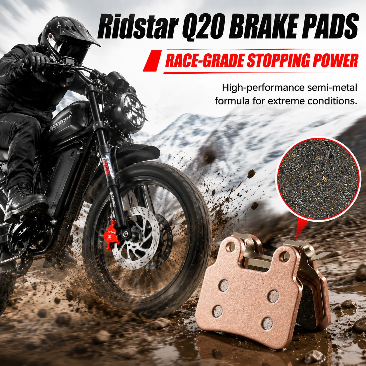 OEM Precision No Bedding: Semi-Metallic Pads for Ridstar Q20/Q20Pro/H26Pro/EKX X2/X21/Freego X2 – Fit XD/XOD
OEM Precision No Bedding: Semi-Metallic Pads for Ridstar Q20/Q20Pro/H26Pro/EKX X2/X21/Freego X2 – Fit XD/XOD