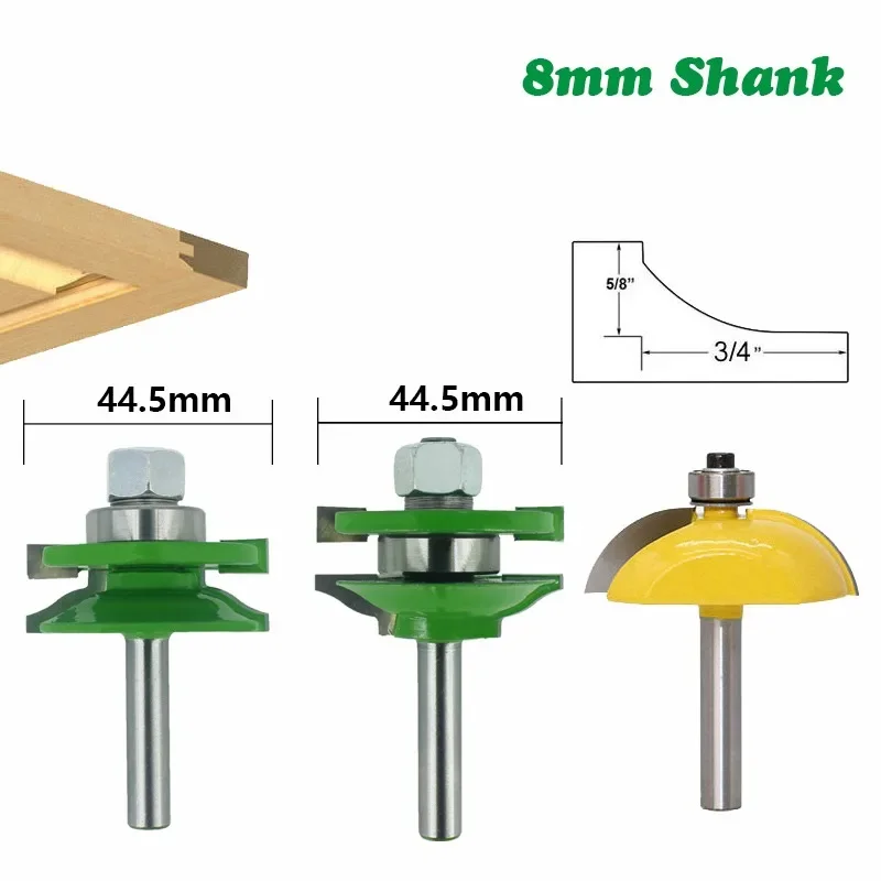 3 шт., 8 мм, хвостовик, приподнятая панель, набор фрез для дверей шкафа, карбид вольфрама, деревообрабатывающий резак, набор фрез для дерева 
3 шт., 8 мм, хвостовик, приподнятая панель, набор фрез для дверей шкафа, карбид вольфрама, деревообрабатывающий резак, набор фрез для дерева