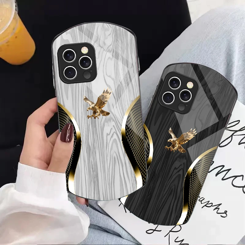 Noble Golden Eagle Ring For iPhone 16 15 14 Pro 13 Plus 12 mini 11 13Pro Max XR X S 7 8 6 Elliptical Tempered Glass Phone Case
Noble Golden Eagle Ring For iPhone 16 15 14 Pro 13 Plus 12 mini 11 13Pro Max XR X S 7 8 6 Elliptical Tempered Glass Phone Case