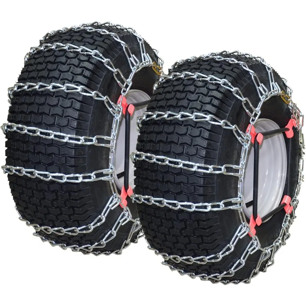 Set of 2 Tire Chains with tensioner for Lawn Tractors Mowers for Tire Size 23x9.5x12, 21x11.00x8, 22x10x10, 22x10x12, 23x9.50x1
Set of 2 Tire Chains with tensioner for Lawn Tractors Mowers for Tire Size 23x9.5x12, 21x11.00x8, 22x10x10, 22x10x12, 23x9.50x1
