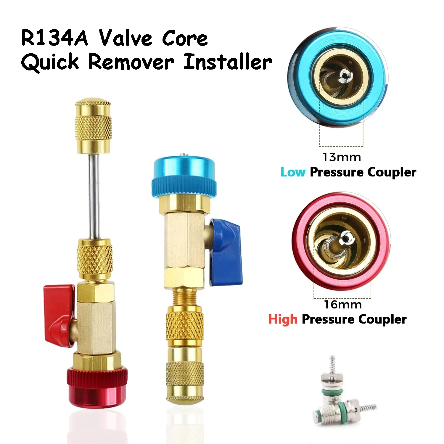 R134a R12 Valve Core Remover Installer Car Air Conditioning Valve Core Quick Remover Installer High Low Pressure Repair Tool
R134a R12 Valve Core Remover Installer Car Air Conditioning Valve Core Quick Remover Installer High Low Pressure Repair Tool