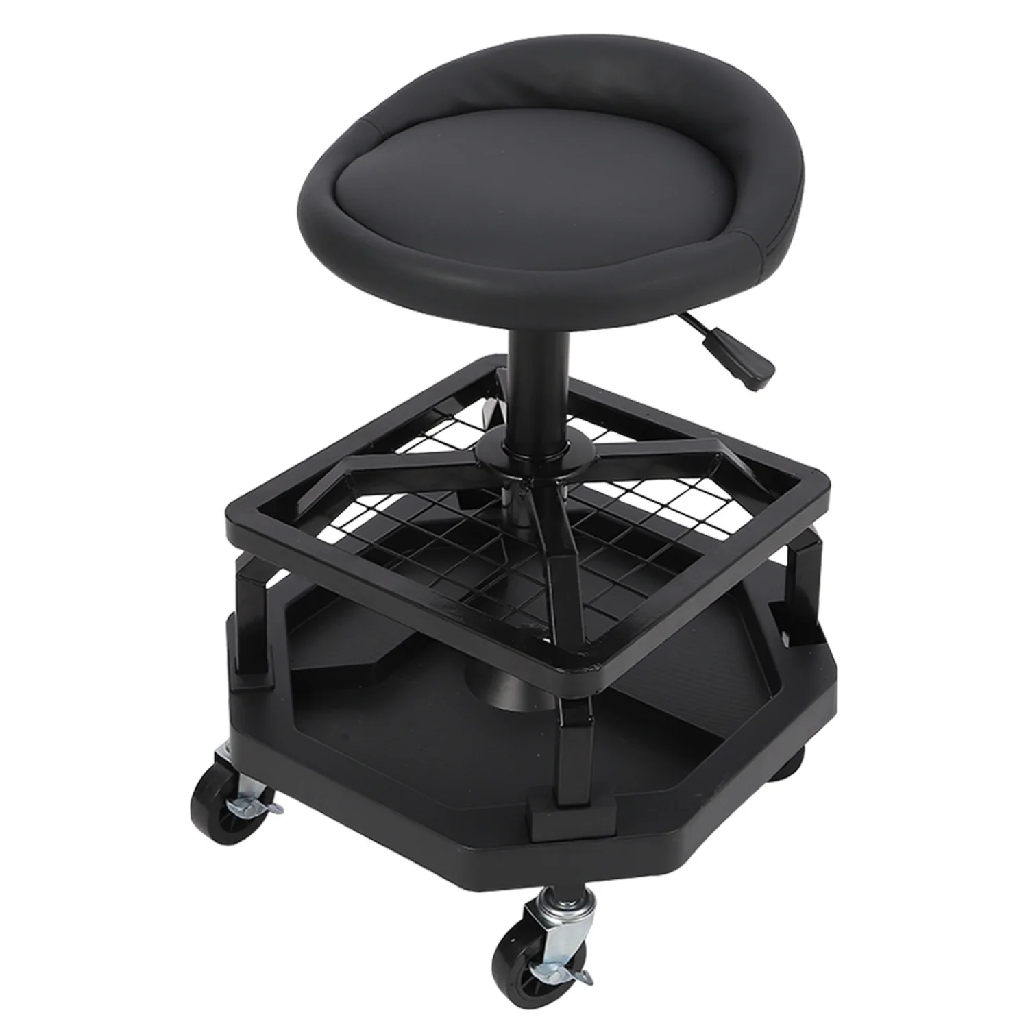Rolling Mechanic Stool with Wheels - Adjustable Height - 360° Swivel Soft Padded Seat - Tool Tray - 136kg Capacity - Frame Feet
Rolling Mechanic Stool with Wheels - Adjustable Height - 360° Swivel Soft Padded Seat - Tool Tray - 136kg Capacity - Frame Feet