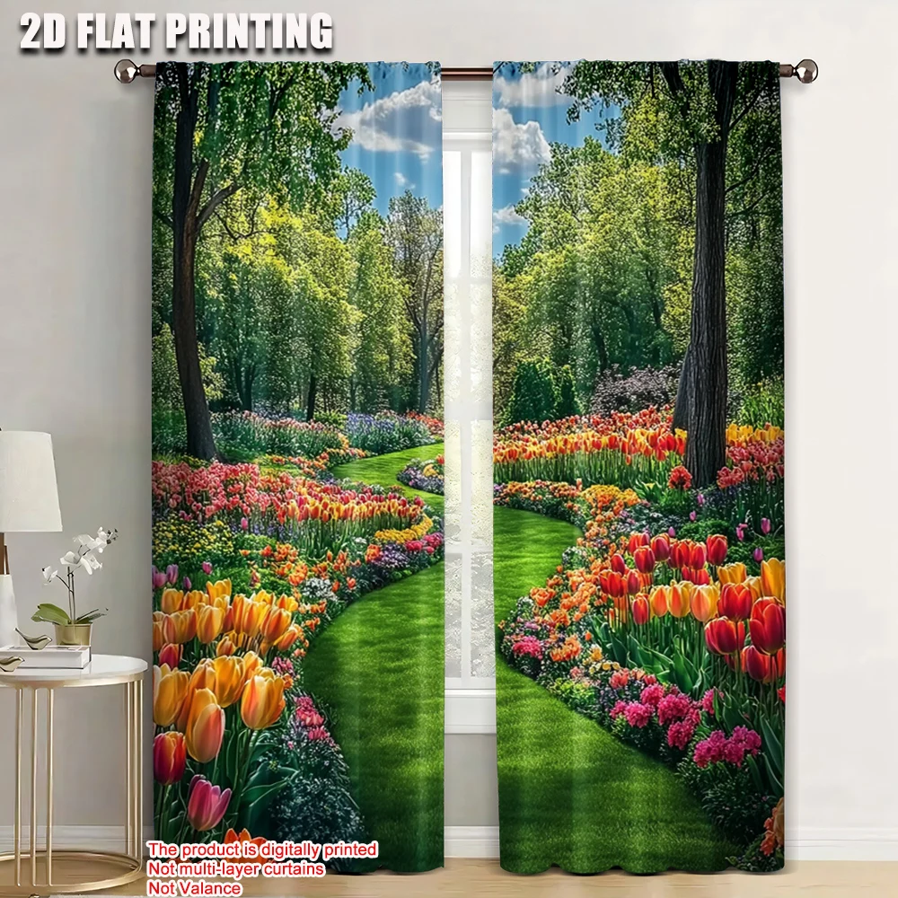 2pc, Scene Curtains tulip (2) Machine Washable Fabric,Without Electricity Family Party Decoration Applies to bedroom and
2pc, Scene Curtains tulip (2) Machine Washable Fabric,Without Electricity Family Party Decoration Applies to bedroom and