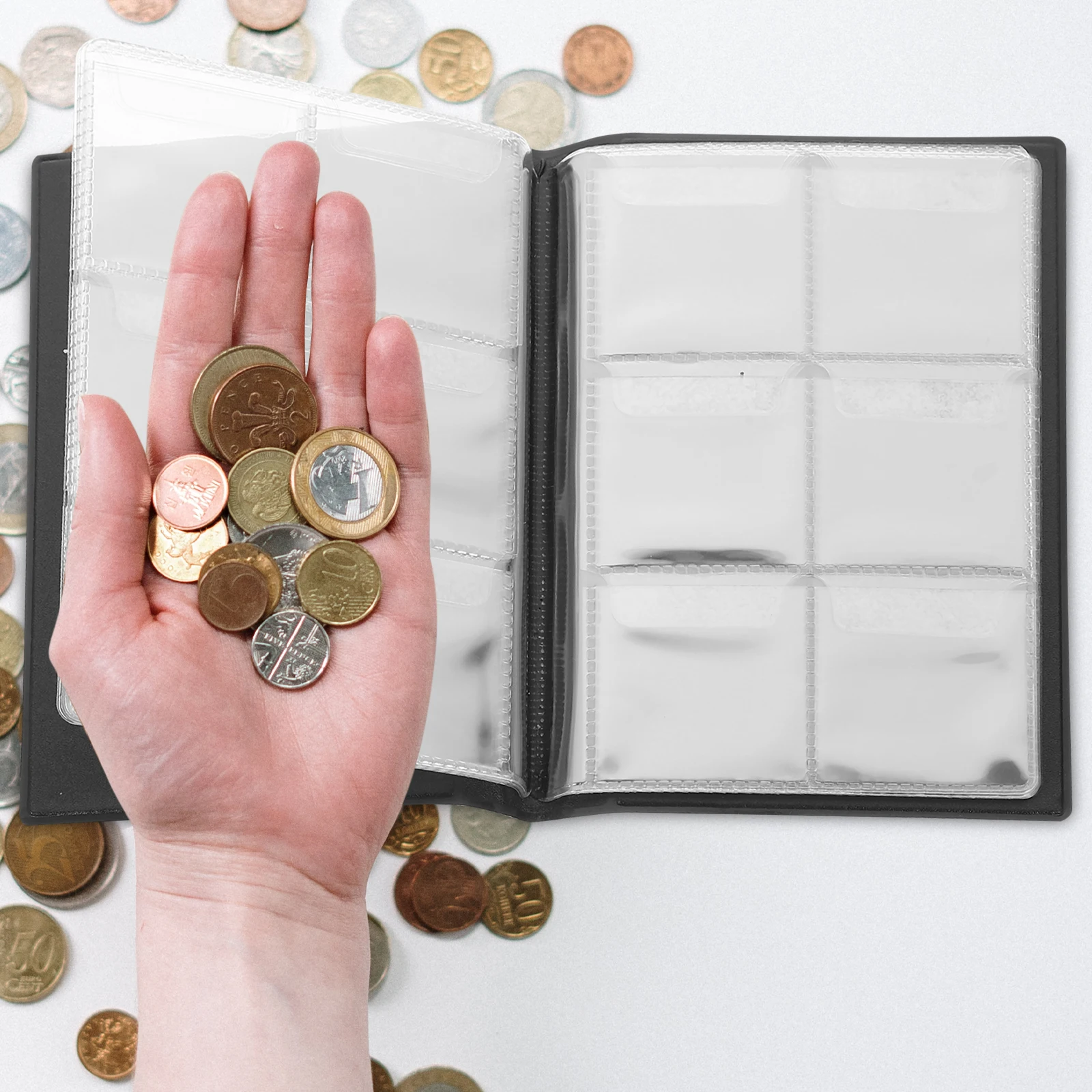 60 Coins Storage Album Material for Collectors Portable Book Decorative Organizer Coin Stock
60 Coins Storage Album Material for Collectors Portable Book Decorative Organizer Coin Stock