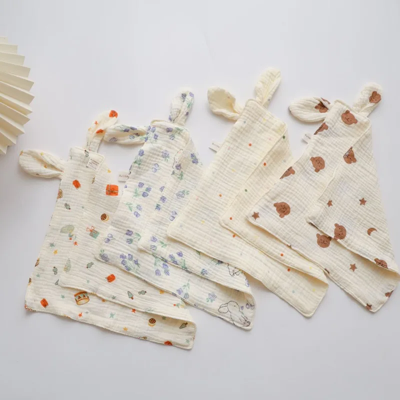 30*30cm 4-Layer Gauze Baby Towel with Big Ears Wrinkle Cotton Washcloth for Newborn Care Cartoon Multi-use Drool Bib Face Towel
30*30cm 4-Layer Gauze Baby Towel with Big Ears Wrinkle Cotton Washcloth for Newborn Care Cartoon Multi-use Drool Bib Face Towel