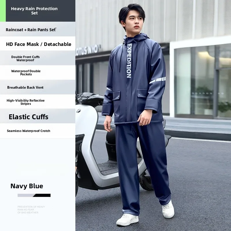 Long Vehicle Raincoat Full Body Waterproof Men's Set Single Person Pants Adult Separate Sle very Rider
Long Vehicle Raincoat Full Body Waterproof Men's Set Single Person Pants Adult Separate Sle very Rider
