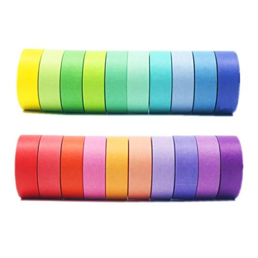 Washi Tape Set, 20 Rolls Colored Masking Tape, 15mm Rainbow Pastel Writable Colorful Washi Tapes for Painting, DIY Scrapbook De
Washi Tape Set, 20 Rolls Colored Masking Tape, 15mm Rainbow Pastel Writable Colorful Washi Tapes for Painting, DIY Scrapbook De