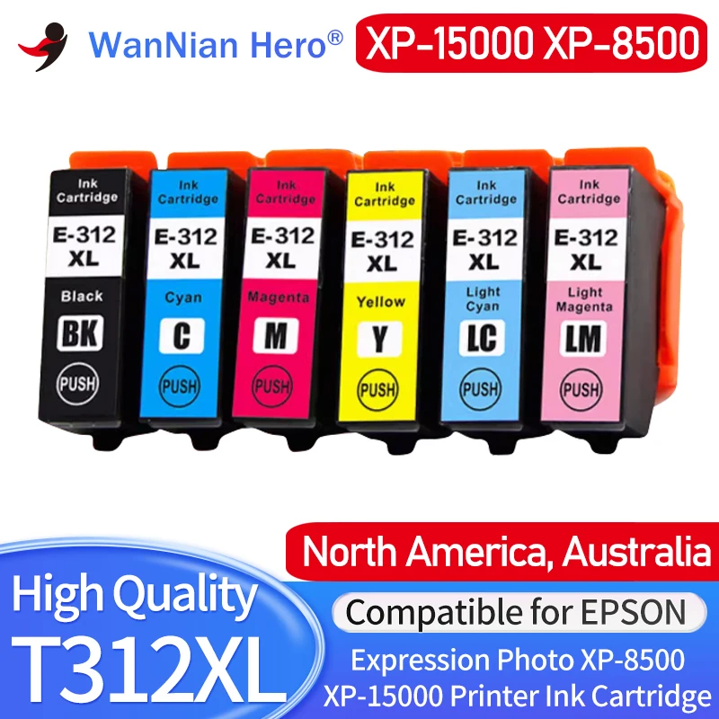 North America, Australia T312XL T314XL T312 T414 Ink 312XL 314XL Cartridge Compatible For Epson XP-15000 XP-8500 Printer Ink
North America, Australia T312XL T314XL T312 T414 Ink 312XL 314XL Cartridge Compatible For Epson XP-15000 XP-8500 Printer Ink