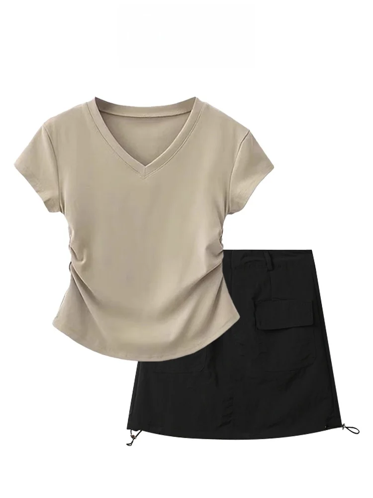 Cool Trendy Workwear ort Skirt with Dstring oulder V Ne Pleated Spicy Girl Design Sweet And Cool Sle for Women
Cool Trendy Workwear ort Skirt with Dstring oulder V Ne Pleated Spicy Girl Design Sweet And Cool Sle for Women