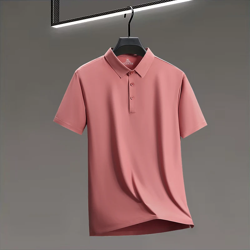Деловая тонкая мужская одежда, летняя рубашка-поло из ледяного шелка, однотонная новая футболка с коротким рукавом без следов, повседневная мужская футболка с лацканами высокого класса
Деловая тонкая мужская одежда, летняя рубашка-поло из ледяного шелка, однотонная новая футболка с коротким рукавом без следов, повседневная мужская футболка с лацканами высокого класса