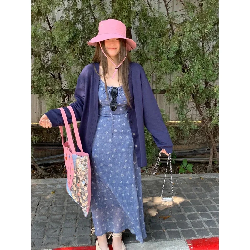 plus Size Floral Print Maxi Dress Slimming Denim Effect Summer New Arrival A-Line Korean Style round Neck Long Sleeve Dress
plus Size Floral Print Maxi Dress Slimming Denim Effect Summer New Arrival A-Line Korean Style round Neck Long Sleeve Dress