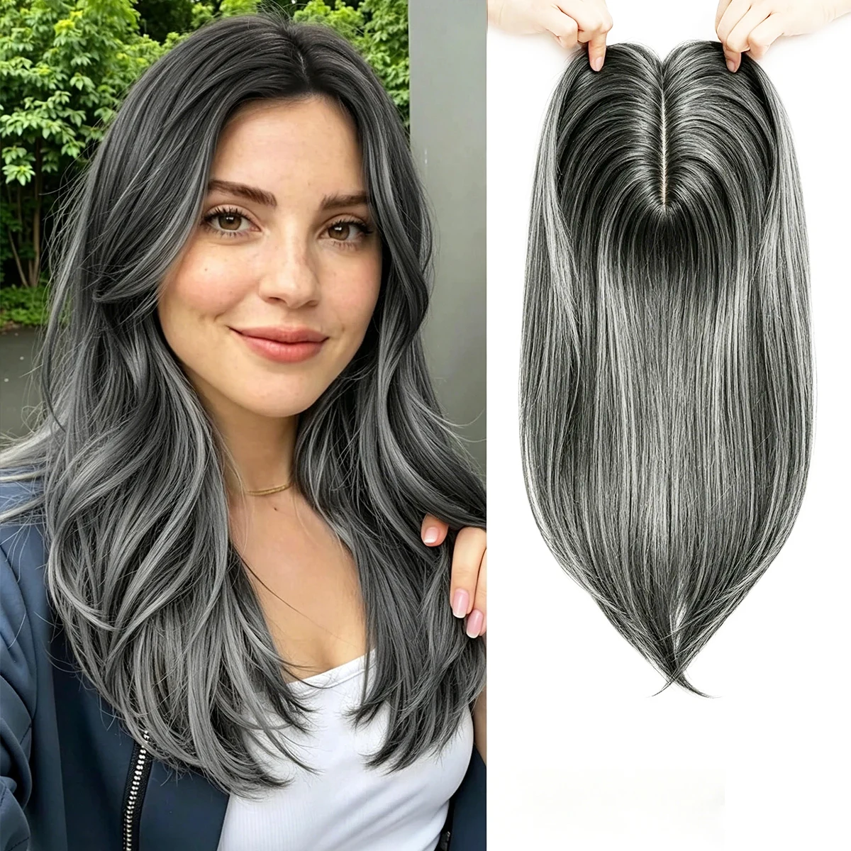 18in Clip in Synthetic Hair Topper with Bangs for Women,lightly Curled Ends Wiglets Synthetic Fiber Pieces for Women
18in Clip in Synthetic Hair Topper with Bangs for Women,lightly Curled Ends Wiglets Synthetic Fiber Pieces for Women