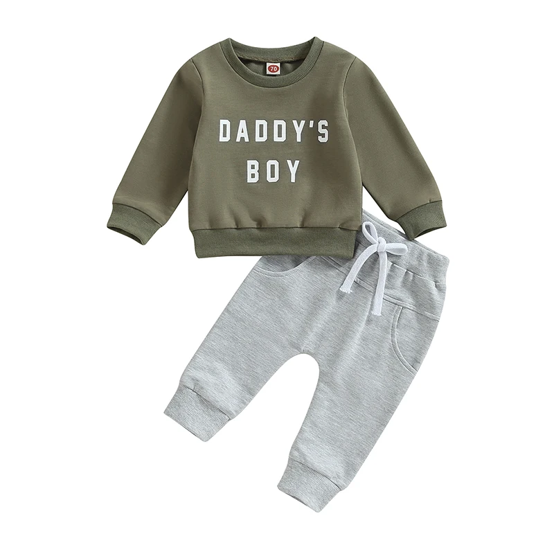 Baby Boy Fall Outfits Long Sleeve Letter Pattern Sweatshirt Pants Set Infant Warm Clothes
Baby Boy Fall Outfits Long Sleeve Letter Pattern Sweatshirt Pants Set Infant Warm Clothes