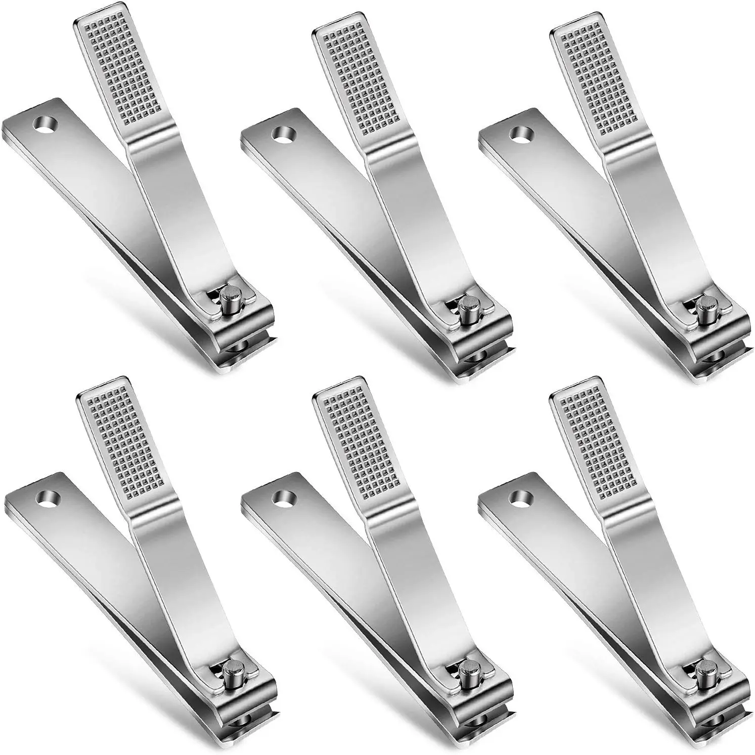 6 Pcs Stainless Steel Nail Clippers, Ultra Sharp for Thick Nails, Anti-Slip Handle, Travel Size
6 Pcs Stainless Steel Nail Clippers, Ultra Sharp for Thick Nails, Anti-Slip Handle, Travel Size