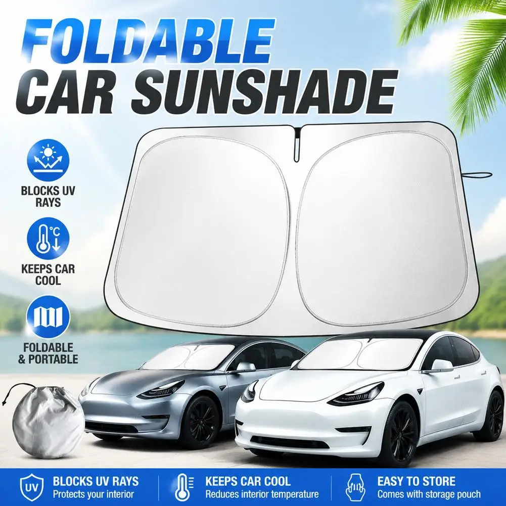 Foldable Car Front Sunshade for Tesla Model 3 Model Y Thickened Sun Visor UV Protection Heat Shield
Foldable Car Front Sunshade for Tesla Model 3 Model Y Thickened Sun Visor UV Protection Heat Shield