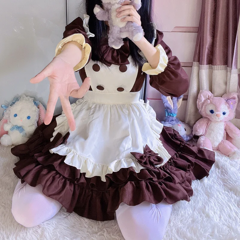 2023 new long sleeve chocolate French maid Japanese sweet coffee shop maid uniform cartoon cosplay Halloween French maid suit
2023 new long sleeve chocolate French maid Japanese sweet coffee shop maid uniform cartoon cosplay Halloween French maid suit
