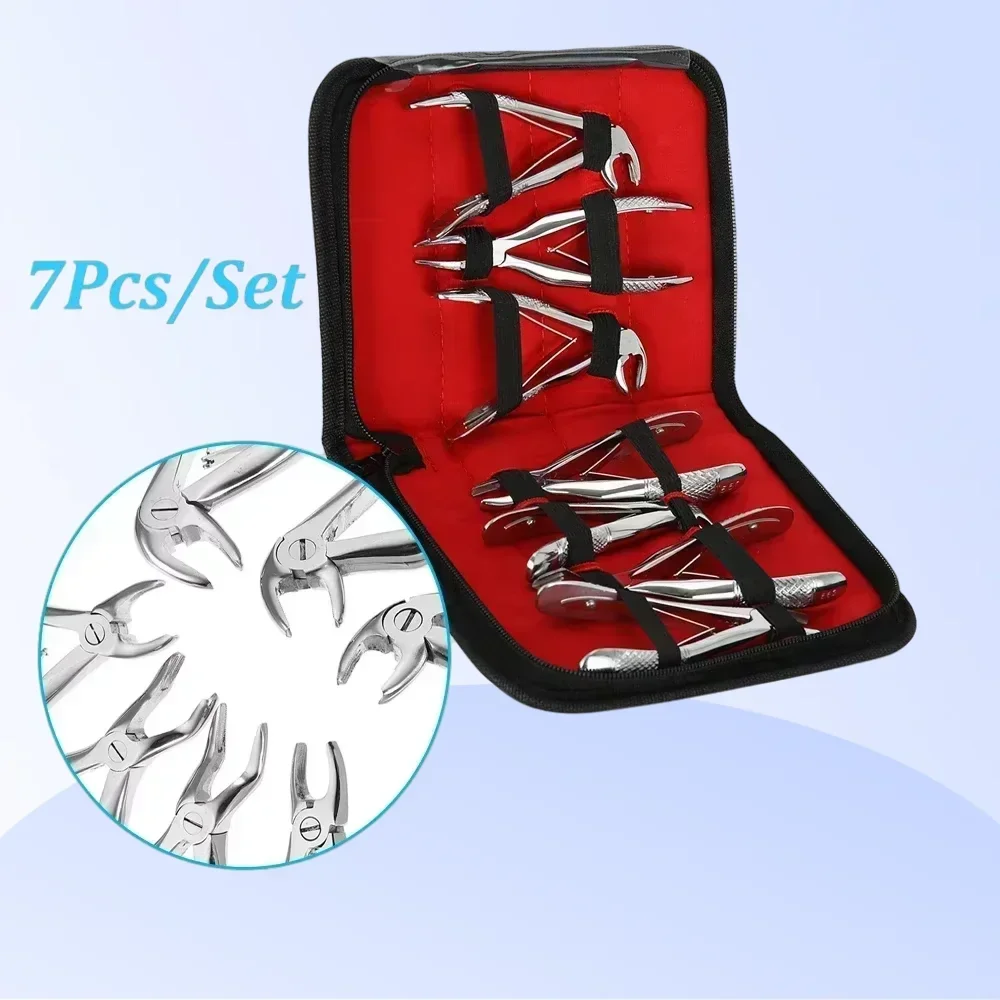 7Pcs/kit Dental Forceps Children's Tooth Extraction Forcep Pliers Kit Stainless Steel Orthodontic Dental Lab Instruments Tools
7Pcs/kit Dental Forceps Children's Tooth Extraction Forcep Pliers Kit Stainless Steel Orthodontic Dental Lab Instruments Tools