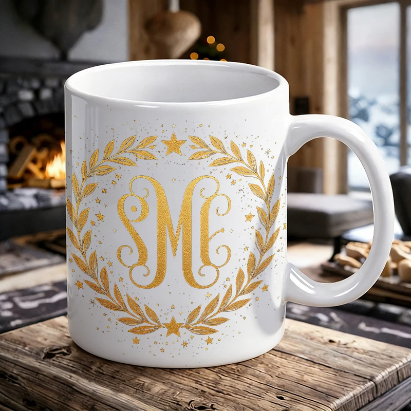 Personalized Gold Monogram Ceramic Mug Custom Initial Coffee Cup, milk cup, office tea cup, drinking cup, gift for friends
Personalized Gold Monogram Ceramic Mug Custom Initial Coffee Cup, milk cup, office tea cup, drinking cup, gift for friends