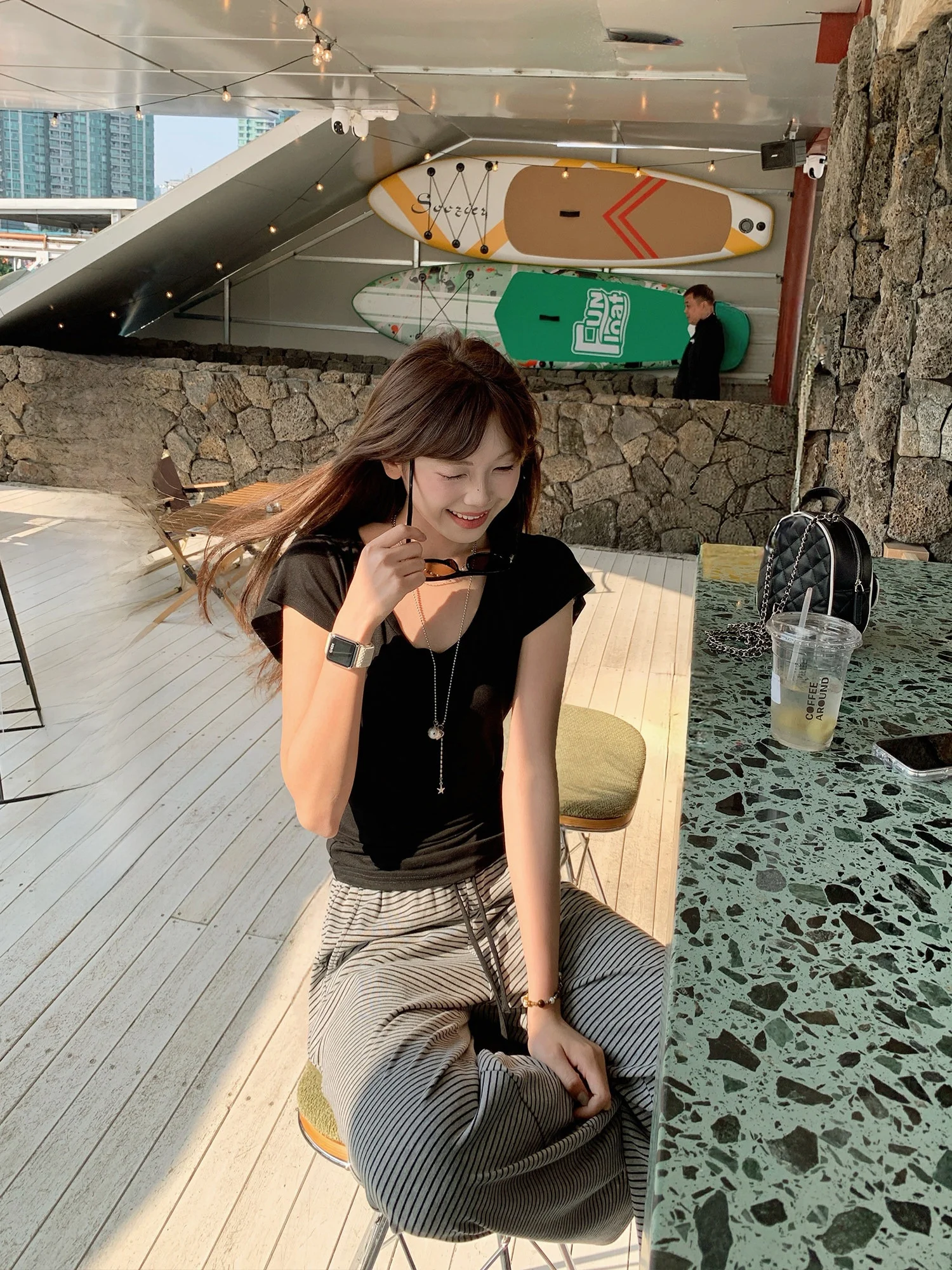 Slimming Fashionable Short Sleeve Knitted T-Shirt Women's Spring Summer Leisure Style Casual Fit Pure Color Lenzing Lyocell
Slimming Fashionable Short Sleeve Knitted T-Shirt Women's Spring Summer Leisure Style Casual Fit Pure Color Lenzing Lyocell