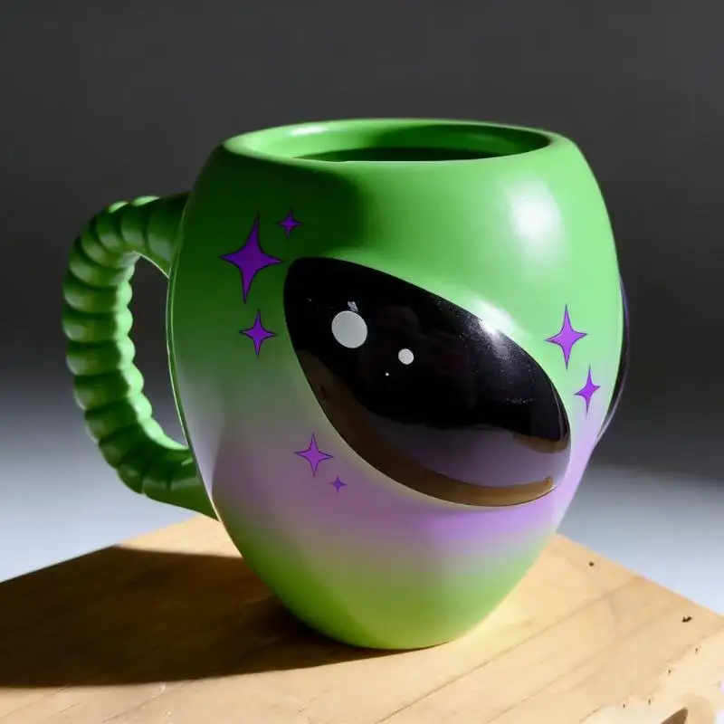 Fun green ET ceramic mug 540ml personalized trend water cup household milk coffee cup
Fun green ET ceramic mug 540ml personalized trend water cup household milk coffee cup