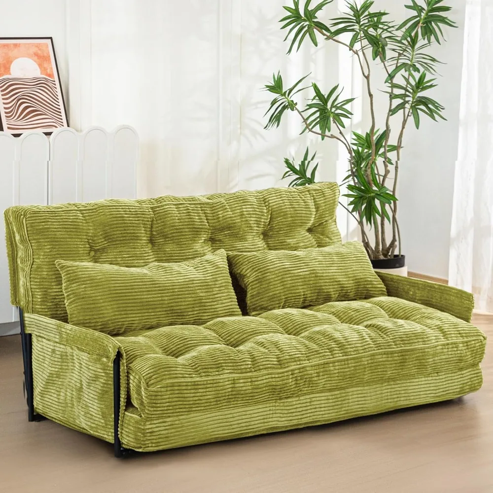 Adjustable Floor Sofa Couch with 2 Pillows,Multi-Functional Bean Bag Bed, 5-Position Foldable Lazy Sofa Sleeper Bed with Armrest
Adjustable Floor Sofa Couch with 2 Pillows,Multi-Functional Bean Bag Bed, 5-Position Foldable Lazy Sofa Sleeper Bed with Armrest